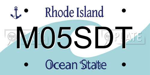 M05SDT Rhode Island License Plate