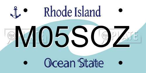 M05SOZ Rhode Island License Plate