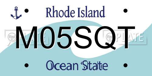 M05SQT Rhode Island License Plate