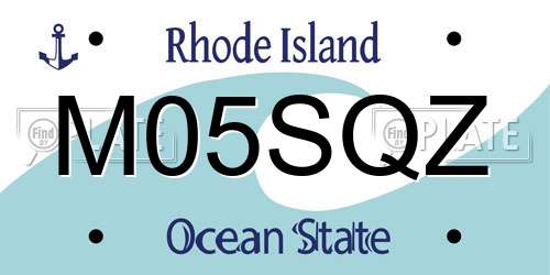M05SQZ Rhode Island License Plate
