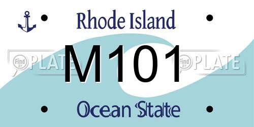 M101 Rhode Island License Plate