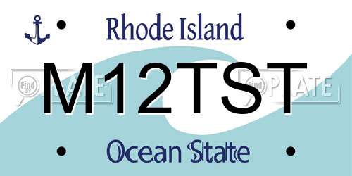 M12TST Rhode Island License Plate