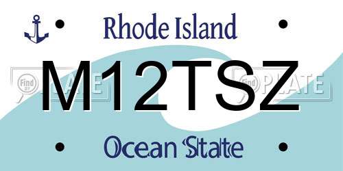 M12TSZ Rhode Island License Plate