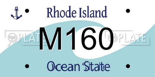 M160 Rhode Island License Plate