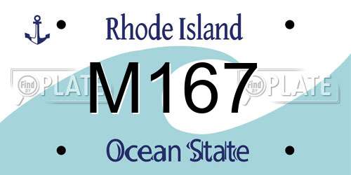 M167 Rhode Island License Plate
