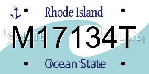 M17134T Rhode Island License Plate