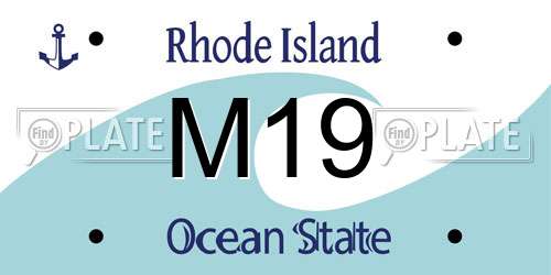 M19 Rhode Island License Plate
