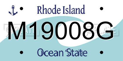 M19008G Rhode Island License Plate
