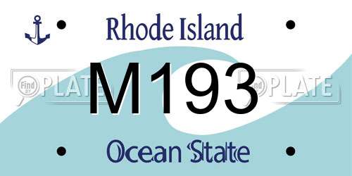 M193 Rhode Island License Plate