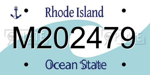 M202479 Rhode Island License Plate