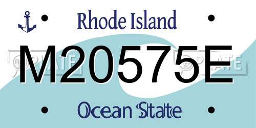 M20575E Rhode Island License Plate