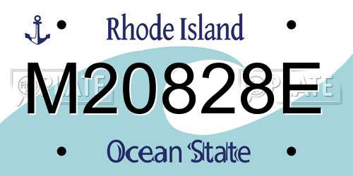 M20828E Rhode Island License Plate