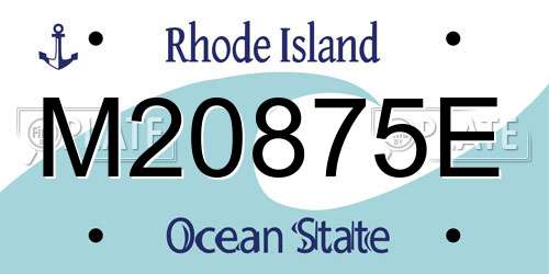 M20875E Rhode Island License Plate