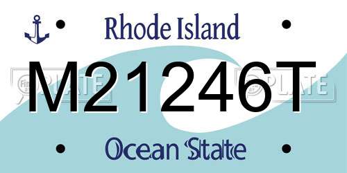 M21246T Rhode Island License Plate