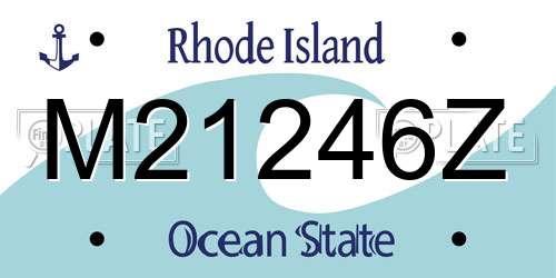 M21246Z Rhode Island License Plate