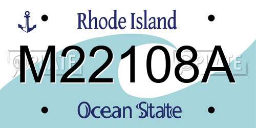 M22108A Rhode Island License Plate
