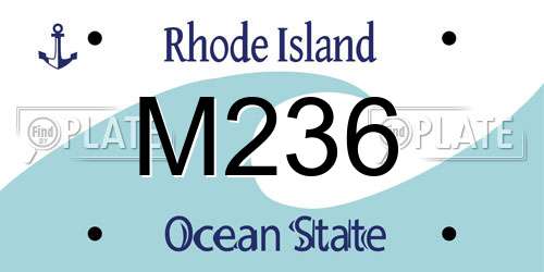 M236 Rhode Island License Plate