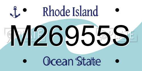 M26955S Rhode Island License Plate