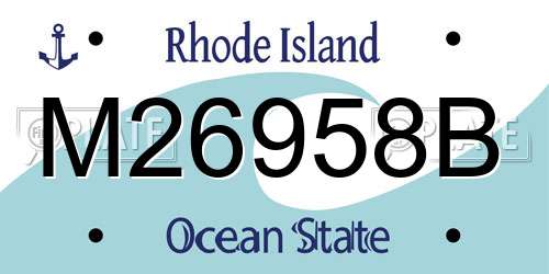 M26958B Rhode Island License Plate
