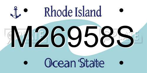 M26958S Rhode Island License Plate