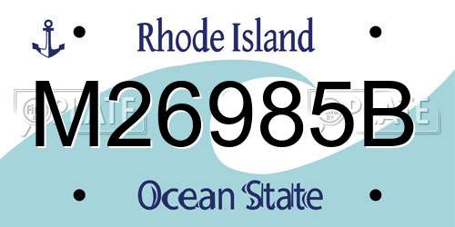 M26985B Rhode Island License Plate