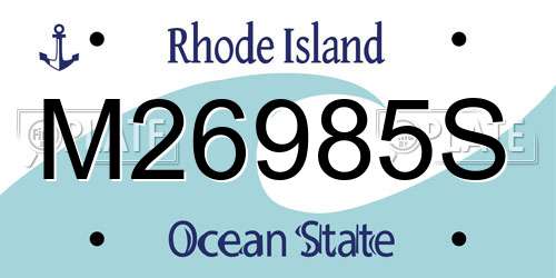 M26985S Rhode Island License Plate