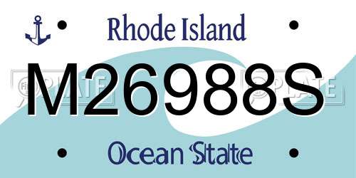 M26988S Rhode Island License Plate