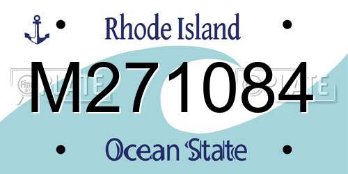 M271084 Rhode Island License Plate