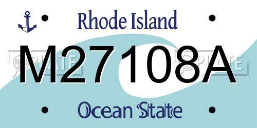 M27108A Rhode Island License Plate