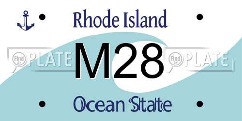 M28 Rhode Island License Plate