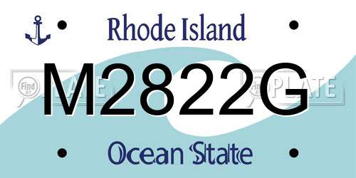 M2822G Rhode Island License Plate