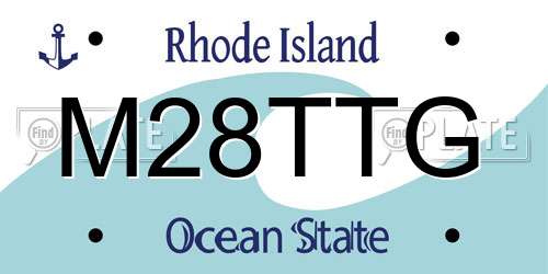 M28TTG Rhode Island License Plate