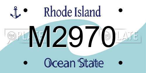 M2970 Rhode Island License Plate