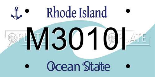 M3010I Rhode Island License Plate