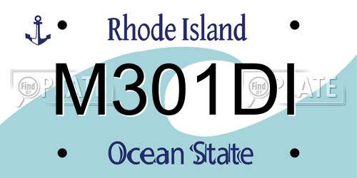 M301DI Rhode Island License Plate