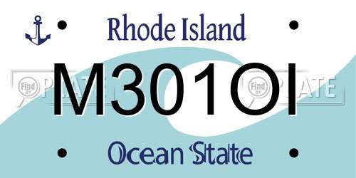 M301OI Rhode Island License Plate