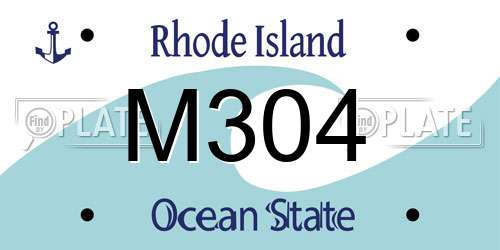 M304 Rhode Island License Plate