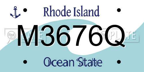 M3676Q Rhode Island License Plate