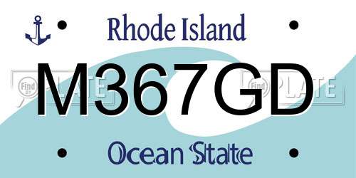 M367GD Rhode Island License Plate
