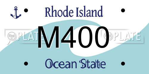 M400 Rhode Island License Plate