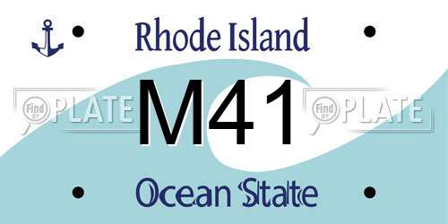 M41 Rhode Island License Plate