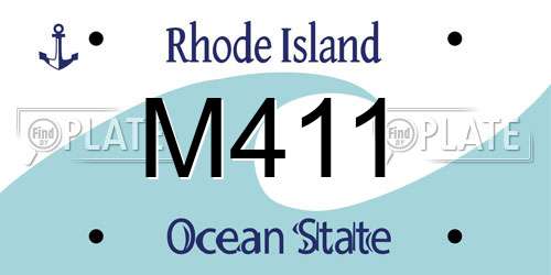 M411 Rhode Island License Plate