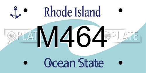 M464 Rhode Island License Plate