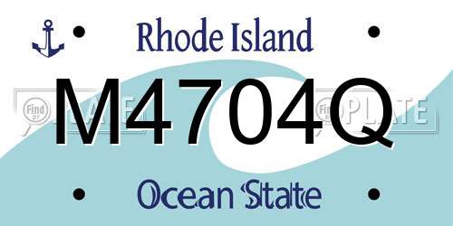 M4704Q Rhode Island License Plate