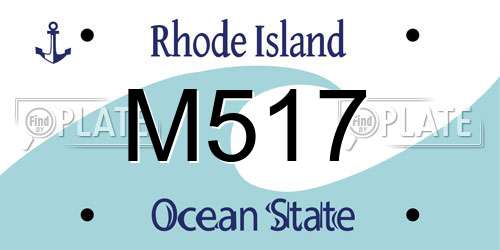 M517 Rhode Island License Plate