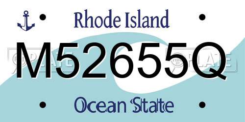 M52655Q Rhode Island License Plate