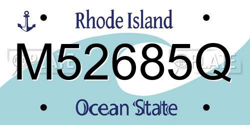 M52685Q Rhode Island License Plate