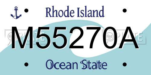 M55270A Rhode Island License Plate