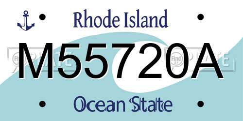 M55720A Rhode Island License Plate