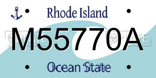M55770A Rhode Island License Plate